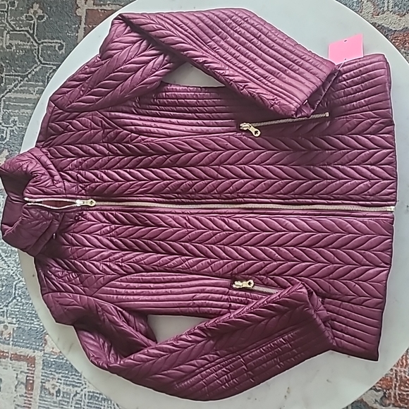 Kate Spade Plum Quilted Jacket - Picture 1 of 11